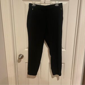 White House Black Market Black Jogger Style Ankle Pant Womens Size 6 Mid rise